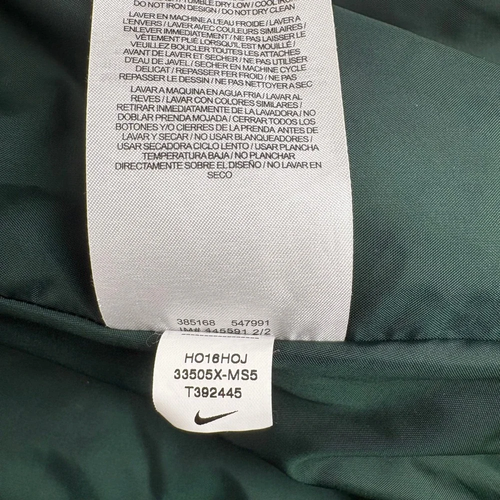 Nike Michigan State‎ Spartans Puffer Vest Mens Full Zip Gray Green Size Small